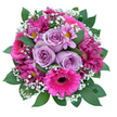 There's a particular delight in presenting a bouquet that distils the colours and energy of Queensbury into a single, breathtaking composition. Here, elegant lavender roses rest in the heart of the bouquet, their soft petals gently swirling outward, evoking tranquillity and deep affection. Around these, bold fuchsia gerbera daisies and magenta chrysanthemums burst forth in a wondrous, playful display-each flower touched with sunshine by its golden or dark centre, reflecting the spirit and cheer found in Queensbury's welcoming streets. Between the bold hues, dainty tufts of white gypsophila drift like clouds, lending a touch of ethereal beauty and lightness that softens and unites the arrangement. The base is lush with deep green, glossy leaves, offering contrast and a sense of grounded freshness reminiscent of early mornings in Roe Green Park. Every bloom is placed with care and purpose by our local florist, ensuring that the bouquet not only radiates colour and fragrance but also conveys warm intentions-whether it's for a joyous birthday, to mark a new beginning, or simply to brighten someone's day in Queensbury. This arrangement is as uplifting and full as the community it was crafted for, a perfect testament to connection and celebration.